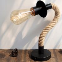 Vintage Rope Wall Lamp Wood Wall Lamp 3 Style Indoor Loft Industrial Sconce Bedside Light Outdoor Corridor Wall Lights