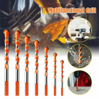 5/7pcs(3/4/5/6/8/10/12mm) ชุดดอกสว่านเจาะรู อเนกประสงค์ Alloy Triangle Overlord Drill Bits เจาะไม้ เจาะเหล็ก เจาะปูน เจาะกระเบ