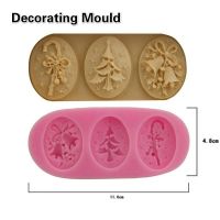 Christmas Tree Silicone Fondant Cake Mold Soap Chocolate Candy Decorating Mould Bread Cake  Cookie Accessories