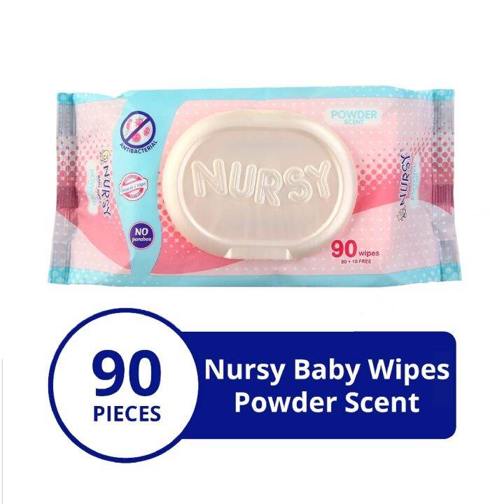 【in stock】 Nursy Baby Wipes Powder Scent 90's Lazada PH