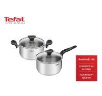 TEFAL ชุดหม้อสเตนเลสพร้อมฝาแก้ว Primary Set รุ่น E308S474 (ชุด 4 ชิ้น) รับประกันศูนย์ 2 ปี