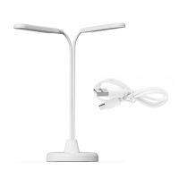 Desk Lamp, Gooseneck Adjustment 8W Desk Lamp, 6000K Double Light Area, Touch Control Brightness