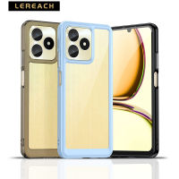 Lereach เคสโปร่งใสที่มีสีสันสำหรับ Realme C53กรอบ TPU แบบนุ่มเคสโทรศัพท์ฝาครอบฮาร์ดดิสก์ PC