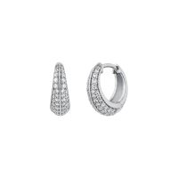 Maison de Jewels - Lucy Pave Huggie Earring ต่างหูเงิน โรสโกลด์ ต่างหูห่วง ต่างหูออกงาน ต่างหูใส่ทุกวัน ดีไซน์ ต่างหูแบรนด์