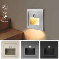 180-240V Night Light Smart Light PIR Motion Detector Sensor LED Stair Light Recessed Step Light Ladder Wall Light Kitchen Foyer Night Lights