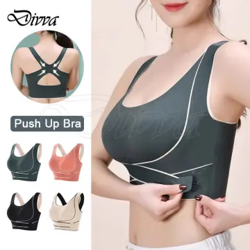 Seamless Bra for Women Front Buckle Latex Push Up Bras Sexy Back