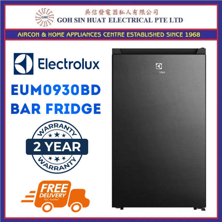 Electrolux EUM0930BD 90L Mini Bar Fridge (Energy Efficiency 4 Ticks) (New Model 2023) Lazada
