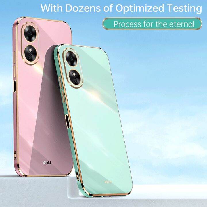 oppo-a17เคสกันกระแทกซิลิโคนอ่อนนุ่มไฟฟ้าฝาหลังเคส-oppo-a17-oppoa17เคสใส่โทรศัพท์