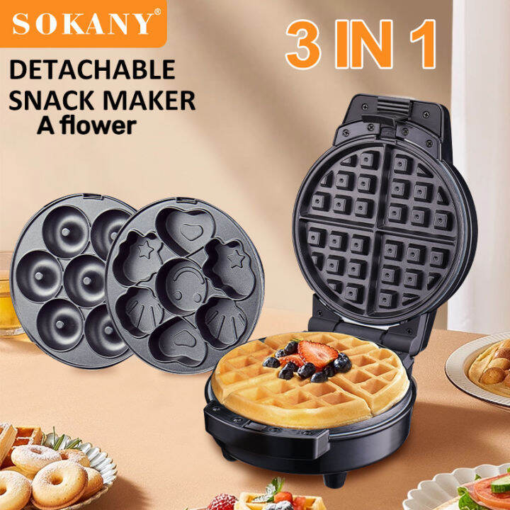 Sandwich machine detachable 3-in-1 waffle donut machine cartoon cake ...