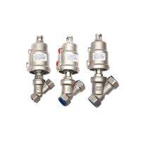 【YF】 1/2  3/4  1  2  Stainless Steel Pneumatic Threaded Angle Seat Valve Y Type High Temperature Steam