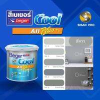 BegerCool All Plus Semi-gloss เบเยอร์คูล ออลพลัส สีบ้านเย็น สีทาบ้านสูตรน้ำ ชนิดกึ่งเงา กลุ่มสีเทา 3.785 ลิตร