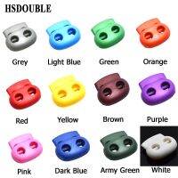 【DT】hot！ 100pcs/pack Mixed Colorful 5mm Hole Plastic Stopper Cord Lock Toggle Clip Apparel Shoelace Sportswear Accessorie