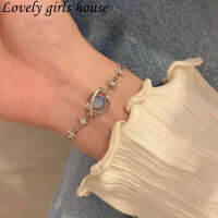 【♡Lovely girls house♡】สร้อยข้อมือดาวเคราะห์สีฟ้าสีเงินแบบปรับได้สำหรับผู้หญิงสไตล์เกาหลีหรูหราแฟชั่นสวยงามของขวัญเครื่องประดับ