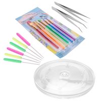 15 Pcs Cookie Decorating Kit Supplies,Cookie Turntable,Cookie Brushes,Scriber Needles for Kitchen Baking Tools