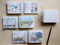 Sasis Mini Sketch book Europe แบบเล่ม และกล่อง