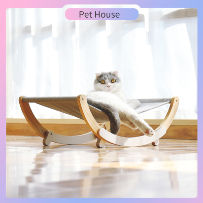 ปลนอนแมว เตียงนอนไม้สำหรับสัตว์เลี้ยง ที่นอนแมว บ้านแมว เตียงไม้แมว เปลนอนสำหรับสัตว์เลี้ยง เปลนอนสัตว์เลี้ยง