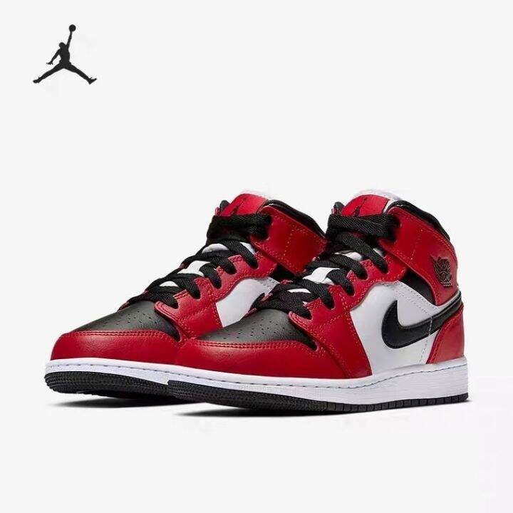 New 【พร้อมส่งของแท้💯/ รุ่นนี่ใส่ตรงไซส NIKE Air Jordan 1 Mid Gym Red