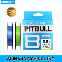 Original SHIMANO PITBULL X8 Braided Fishing Line PE 150M 200M Green Blue Made in Japan Fishing Lines