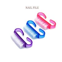 【CW】10Pcs Plastic Nail Clean Brush Manicure Pedicure Soft Remove Dust Brush Makeup Nail Art Gel Care Reusable Acrylic File Tool Set