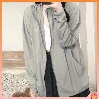 COD เสื้อคลุมซีทรู เสื้อคลุมตาข่าย UV-resistant long-sleeved sunscreen clothing womens breathable, cool and light hooded jacket, outdoor shade, loose shade, slim cardigan เสื้อเชิ้ตแขนยาว