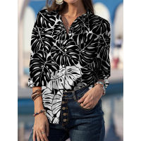 2021 Womens Casual Plus Size Shirt Fashion Turn-down Collar Button Chiffon Shirts Autumn New Elegant Blouses Chic Cardigan Tops