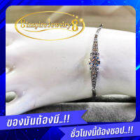 Inspire Jewelry สร้อยข้อมือเพชร ยาว 17cm. หุ้มทองขาว  น้ำหนัก23กรัม / white gold plated