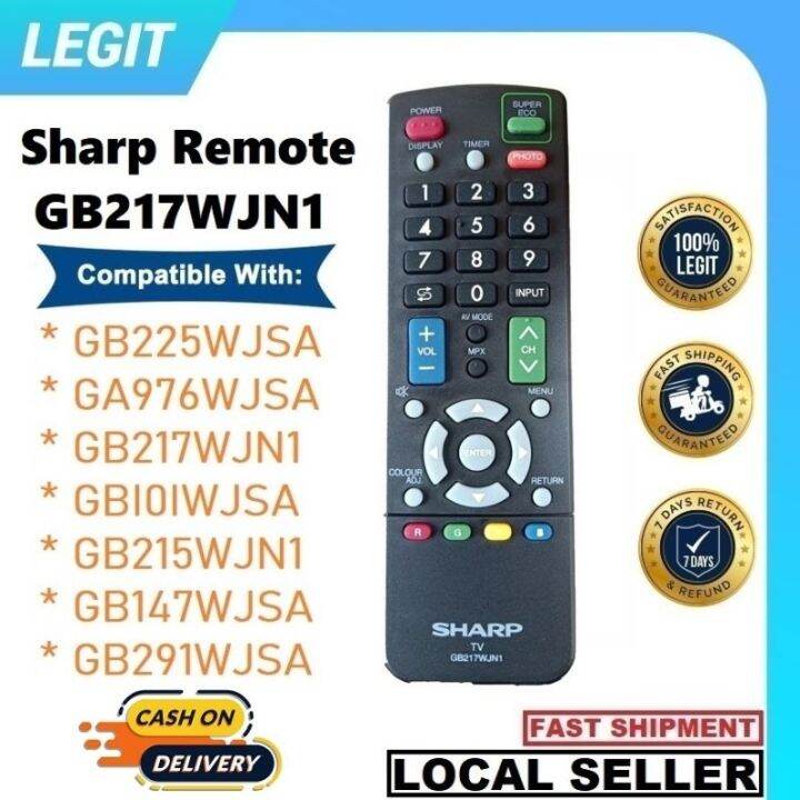 SHARP TV/LED/LCD Remote Control Replacement (GB217WJN1) RML1046