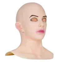 Halloween Female Masque Realistic Female Bald Latex Masque Halloween Masquerade Headgear Novelty Costume Party Latex Full Head Masque dependable