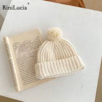 {Hat Shop} RiniLucia 2023หมวกทารกถักใหม่สำหรับฤดูหนาวลูกหมวกไหมพรมให้ความอบอุ่นสำหรับเด็กเด็กผู้หญิงเด็กผู้ชายเครื่องประดับหมวก