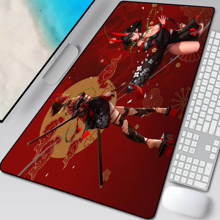 master-of-the-devil-japan-mouse-pad-สีดำและสีขาว-gaming-keyboard-แผ่นยาง-pad-บนโต๊ะโต๊ะ-anime-แผ่นรองเม้าส์-pc-rug