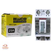 HACO เซฟตี้เบรกเกอร์กันดูด มีสัญญาณไฟ ขนาด 25A เครื่องตัดไฟรั่ว เครื่องทำน้ำอุ่น