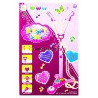 ProudNada Toys ของเล่นเด็กไมค์คู่พร้อมขาตั้ง(สีชมพู) Singer Star MICROPHONE PLAY SET NO.HD-8910