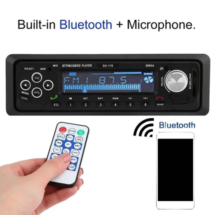 SX-119 Car Bluetooth Card Machine Bluetooth Hands-Free MP3 Car Radio Player  DAB+ 