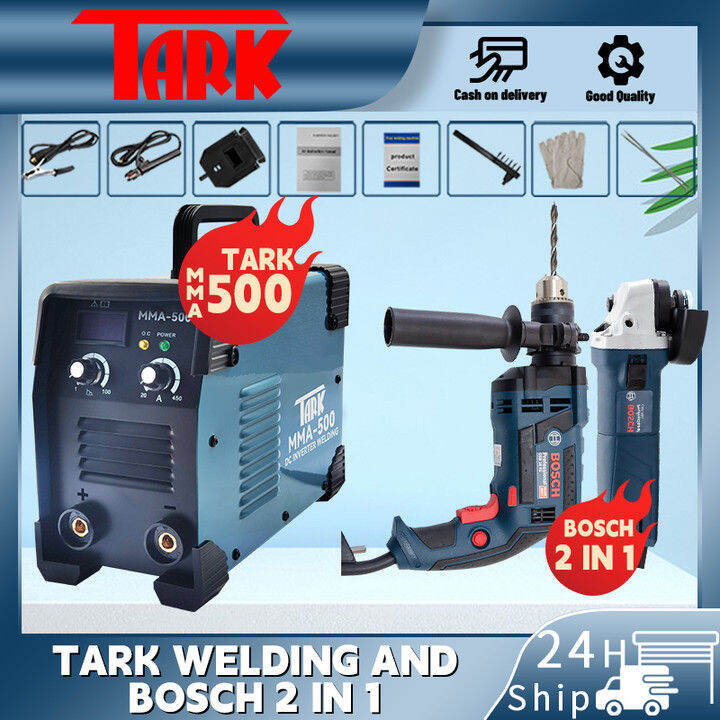 3IN1 MMA500 Portable IGBT Inverter Welding Machine + BOSCH 2in1
