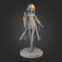 Unpainted Genshin Impact Yae Miko Action Figure Game Character Model Resin Doll Desktop Decoration Collection Hobby Toys ◈□