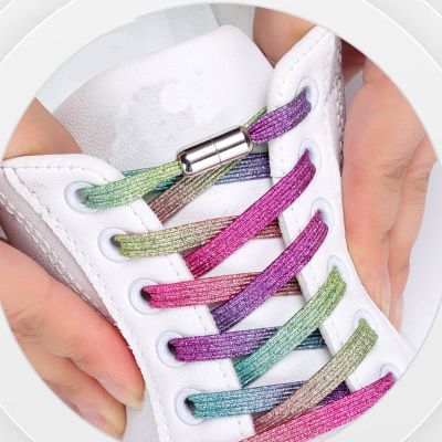 New Shoelaces Elastic No Tie Shoe laces Flat Locking Shoelace Kids Adult Sneakers Lazy Laces One Size Fits All Shoes Wholesale