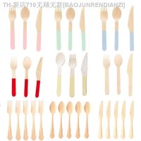 【CW】◕☍  Disposable Cutlery Fork/Spoon/Cutters Knives Supplies Utensil Birthday Dessert Tableware Packing 16cm