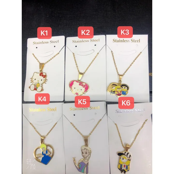 STAINLESS STEEL GOLD FOR KIDS CARTOONS NECKLACE Lazada PH