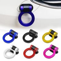 Multi colored Car Trailer Hooks Sticker Decoration Car Rear Front Trailer Racing Ring Vehicle Towing Hook With Wrenches