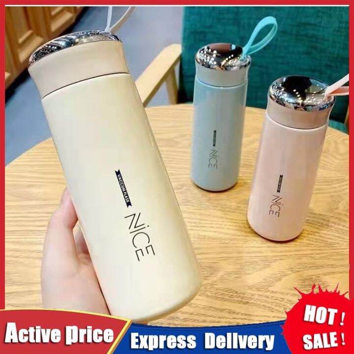 Portable Travel Vacuum Flask Glass Creative Water Cup Cute Gifts Girls ...