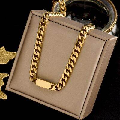 DIEYURO 316L Stainless Steel Thick Chain Necklace Female Fashion Retro Hip-hop Punk Style Prevent Allergy Mujer Bijoux Wholesale Headbands