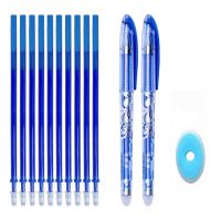 Erasable Pen Set Washable handle Blue Black Color Ink Writing Ballpoint Pens for School Office Stationery Supplies Exam Spare Pens