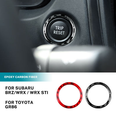 HOT แหวนปุ่มกดรีเซ็ต อุปกรณ์เสริม สําหรับตกแต่งภายในรถยนต์ Subaru WRX BRZ WRX STI Toyota GR86