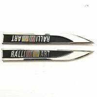 2pcs RALLIART Letter Blade Emblem Car Fender ป้ายสติกเกอร์สำหรับ Mitsubishi EVO