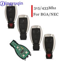 Jingyuqin 2/3/4ปุ่ม Bga/nec สไตล์อะไหล่รถศิลปะที่ห้อยกุญแจ315/433Mhz สำหรับตัวควบคุมรถยนต์เมอร์ซีเดสเบนซ์2000ปี