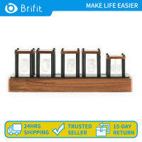 Brifit Nixie หลอดนาฬิกา RGB หลอดเรืองแสงนาฬิกาไม้นาฬิกาดิจิตอลสไตล์ตู้ Home Decors เดสก์ท็อปตกแต่ง