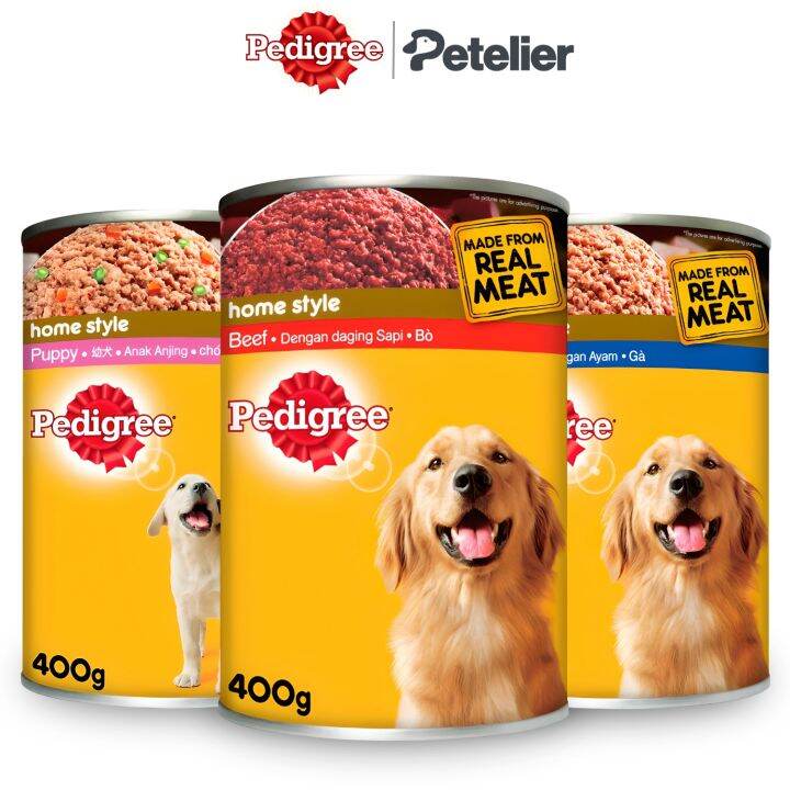 Pedigree Wet Dog Food in Can 400g for Adult/Puppy Real Meat | Lazada PH