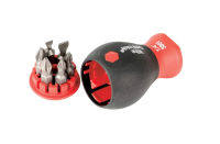 Wiha 38043 Stubby Screwdriver With Six-In-One Insert Bits, Slot and Phillips