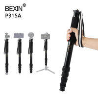 BEXIN P315A มืออาชีพ Monopod อลูมิเนียม5ส่วนสะดวกกล้องส่องทางไกลมือถือขั้วโลกสำหรับกล้อง SLR มาร์ทโฟน