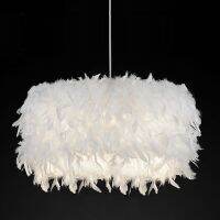 Romantic Dreamlike Feather Shade Droplight Lamp Bedroom LED Ceiling Light